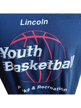 True Vintage Single Stitch T-Shirt Large Lincoln Nebraska Youth Basketball FTL